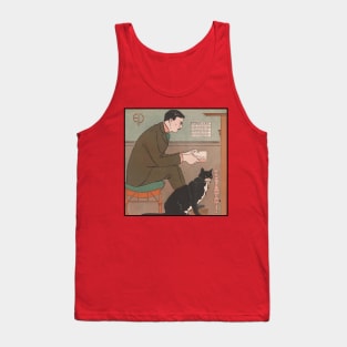 Edward Penfield self-portrait with cat Tank Top